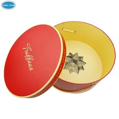 Caixa rodona de paper de regal